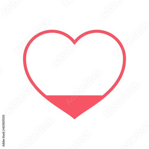 Design for love rating, feedback rating with heart icon