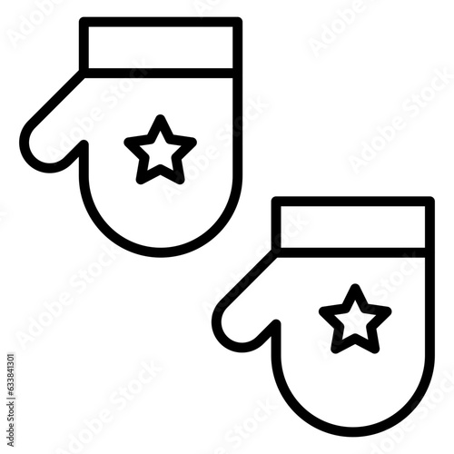 Oven mitts Line Icon