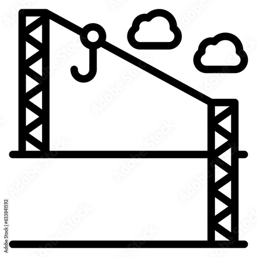 Zip Line Line Icon