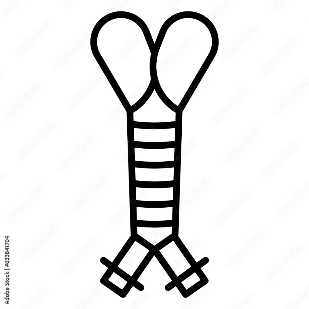 Trachea Line Icon Trachea Line Icon