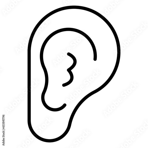 Outer Ear Line Icon