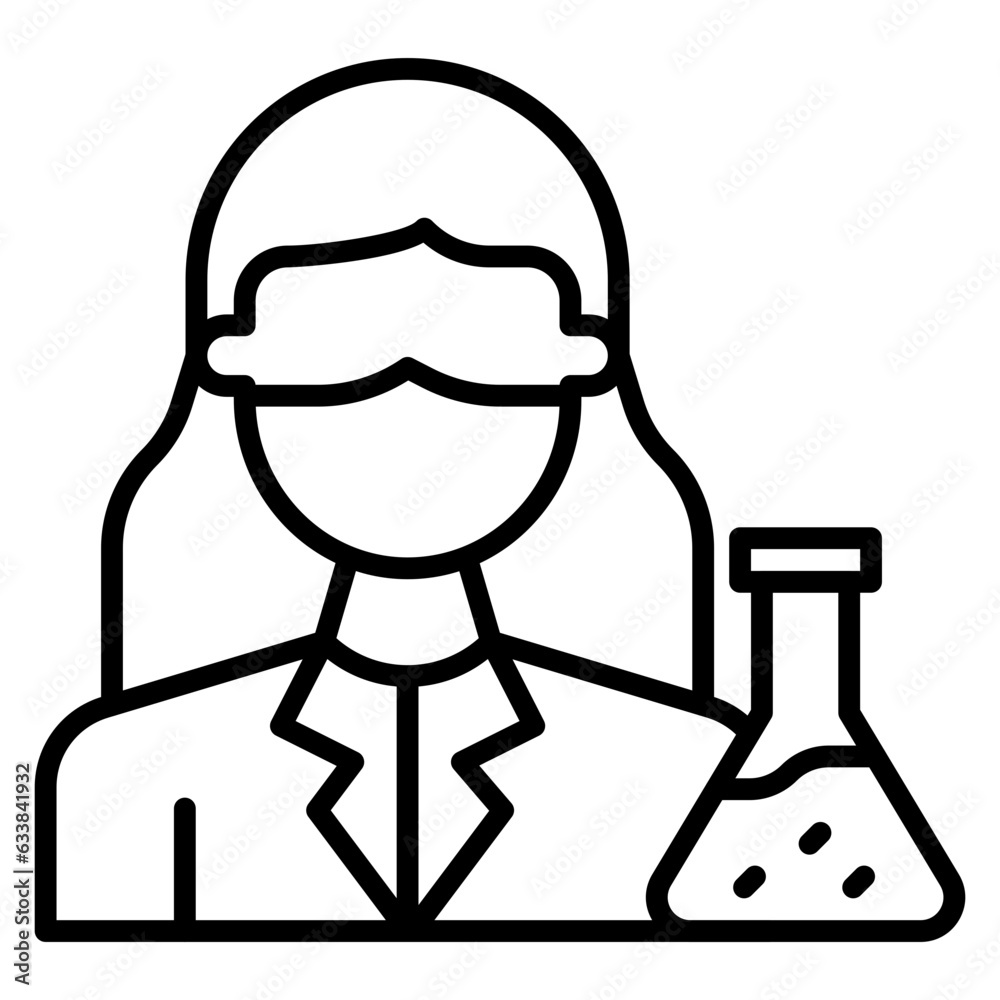 Scientist Line Icon