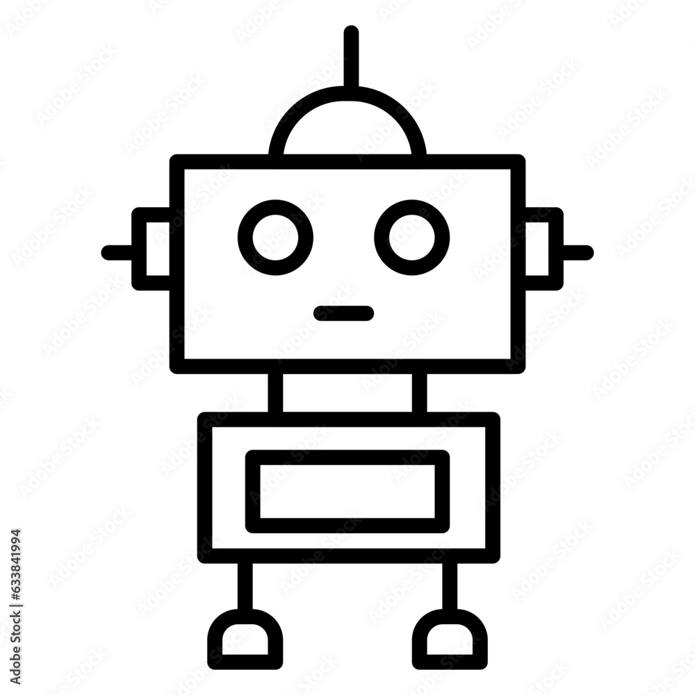 Robot Line Icon Robot Line Icon