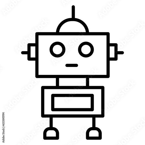 Robot Line Icon