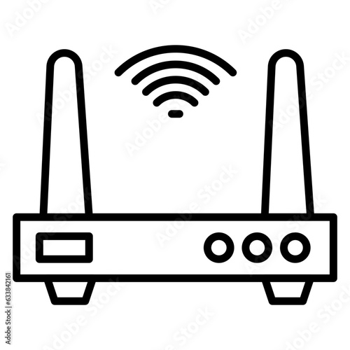 Wifi Router Line Icon