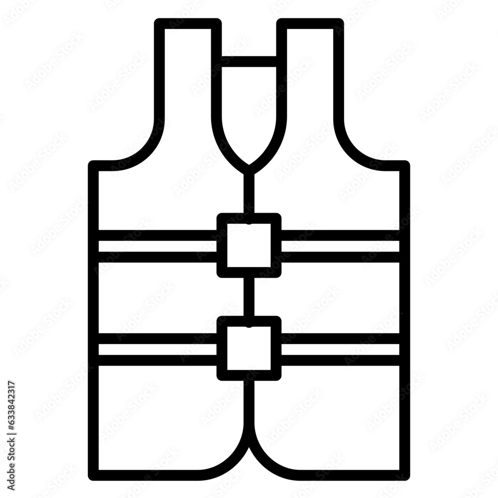 Life Jacket Line Icon Life Jacket Line Icon