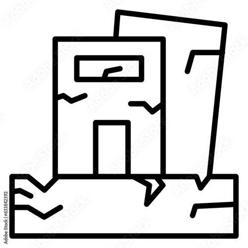 Earthquake Line Icon