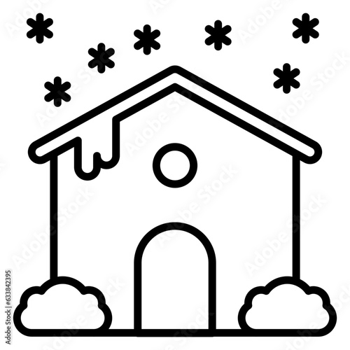 Home Blizzard Line Icon