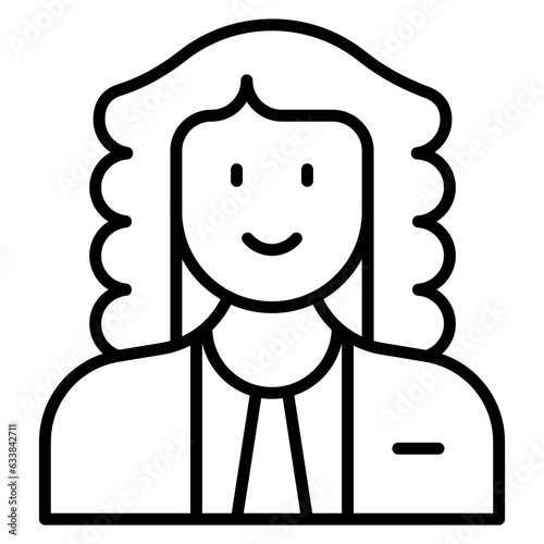 Judge Male Line Icon
