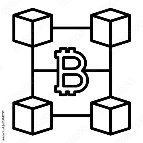 Blockchain Line Icon