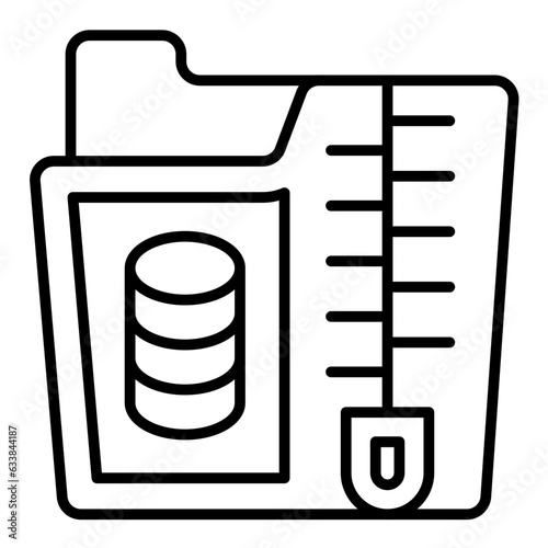 Zip Files Line Icon