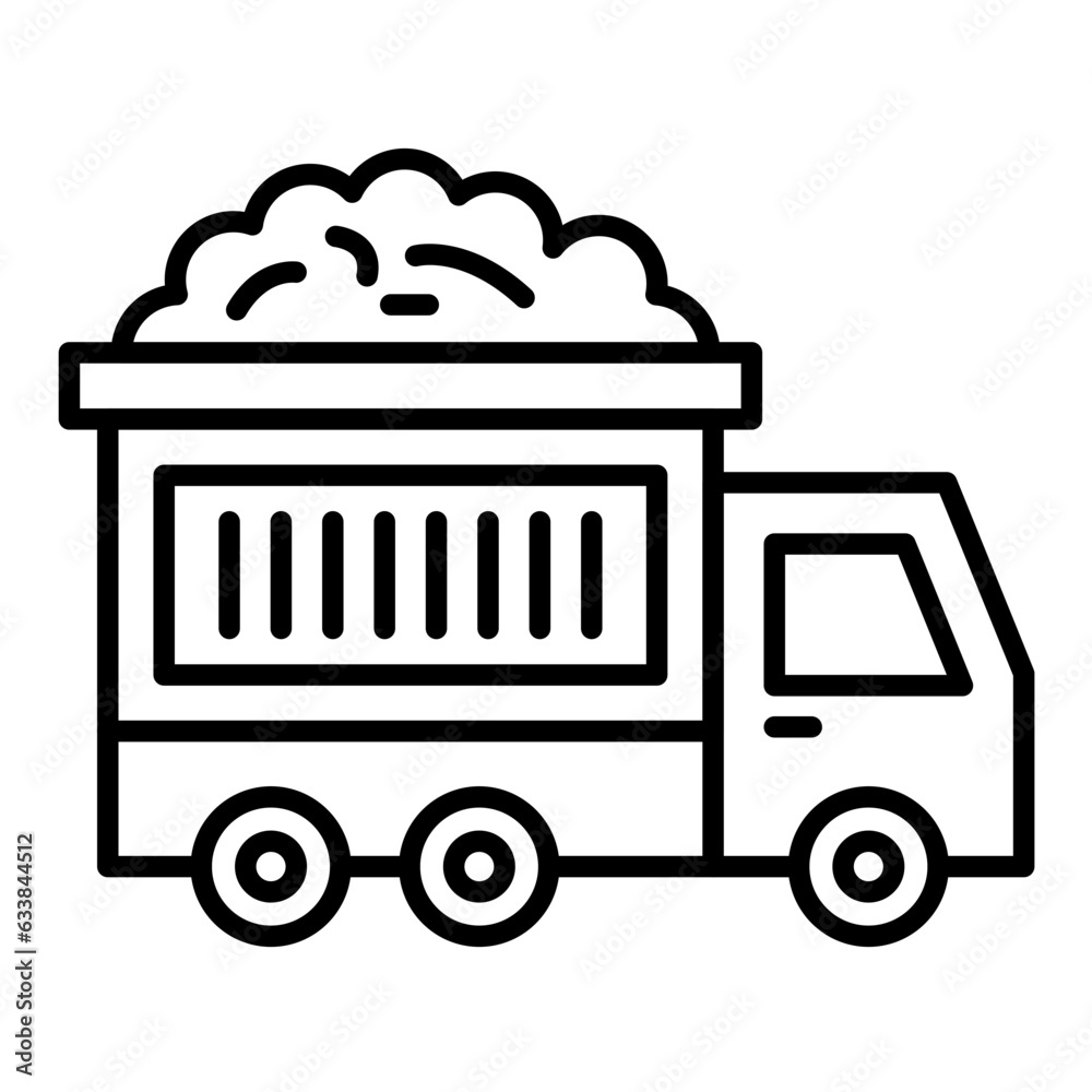 Garbage Truck Line Icon Garbage Truck Line Icon