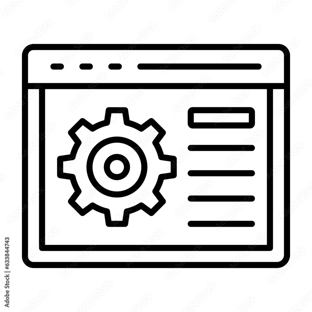 Web Experience Management Line Icon Web Experience Management Line Icon