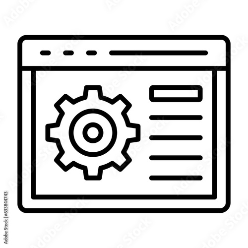 Web Experience Management Line Icon