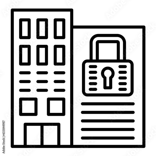 Privately Held Company Line Icon