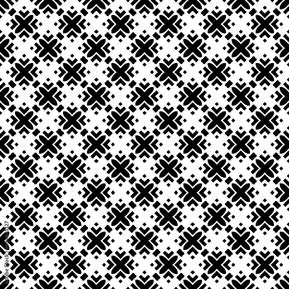 Black and white seamless abstract pattern. Background and backdrop. Grayscale ornamental design. Mosaic ornaments. Vector graphic illustration. EPS10. Black and white seamless abstract pattern. Background and backdrop. Grayscale ornamental design. Mosaic ornaments. Vector graphic illustration. EPS10.