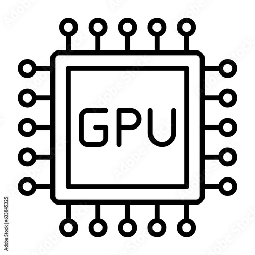 Gpu Line Icon