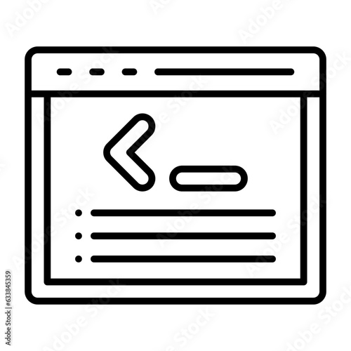 Console Command Line Line Icon