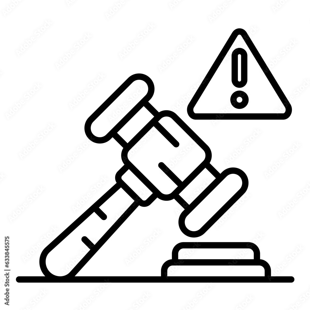 Mock Auction Line Icon Mock Auction Line Icon