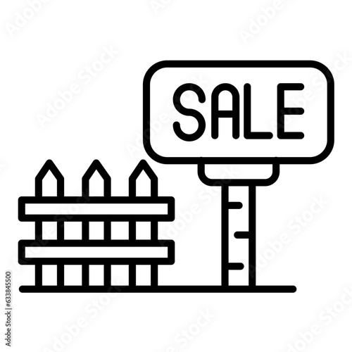 Yard Sale Line Icon