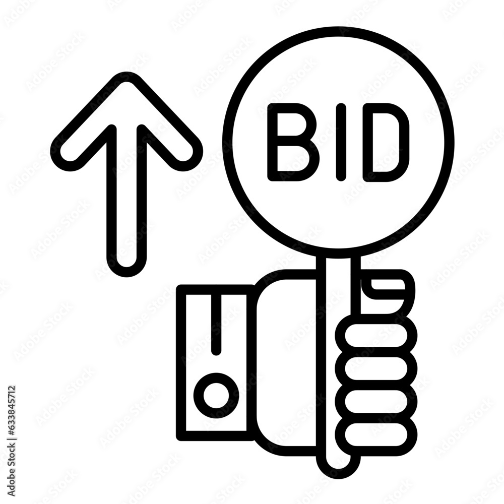 Advance Bid Line Icon Advance Bid Line Icon