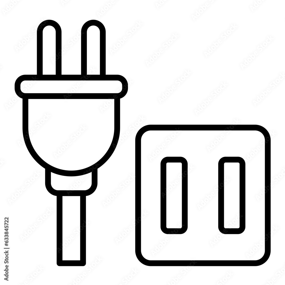 Unplug Devices Line Icon Unplug Devices Line Icon