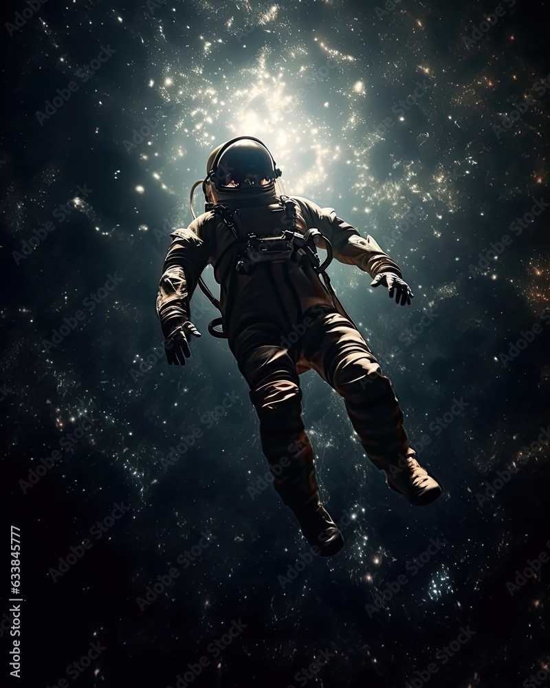 Zero gravity, floating through infinite darkness. Zero gravity, floating through infinite darkness.