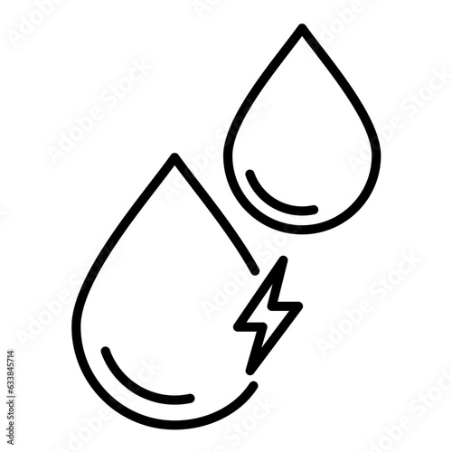Water Energy Line Icon