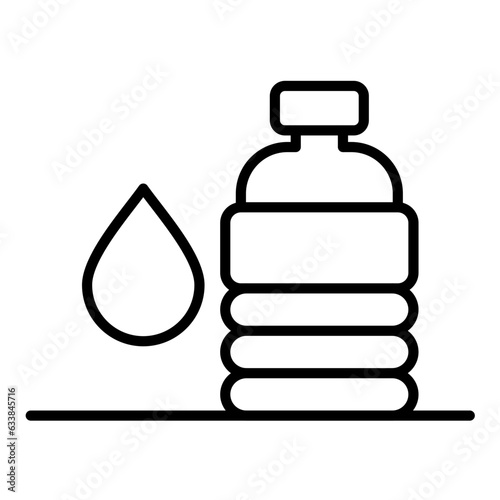 Water And Vinegar Cleaning Line Icon