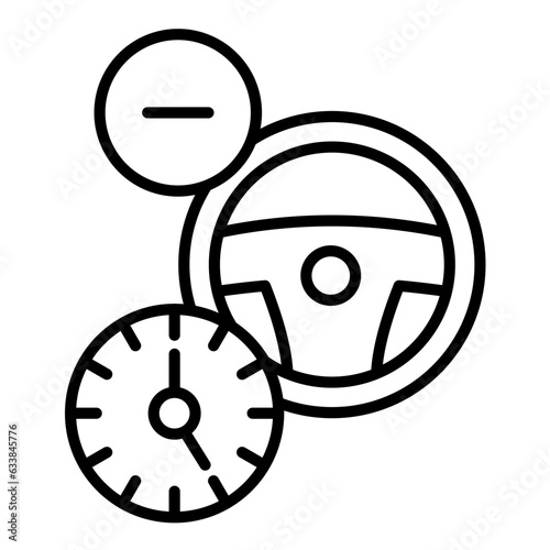 Reduce Daily Driving Line Icon