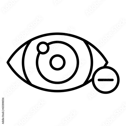 Shortsighted Line Icon