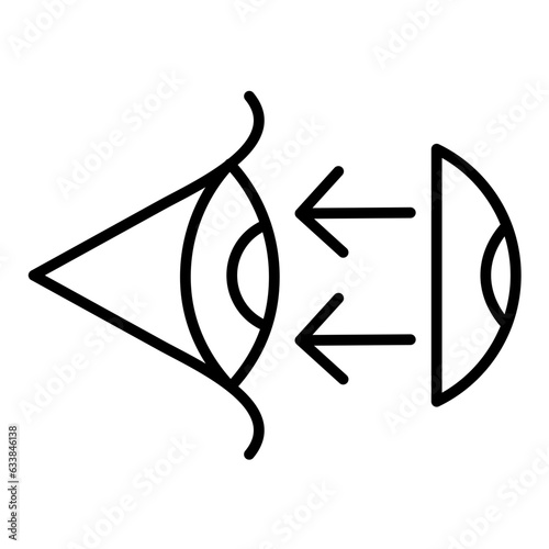Semi Rigid Contact Lenses Line Icon