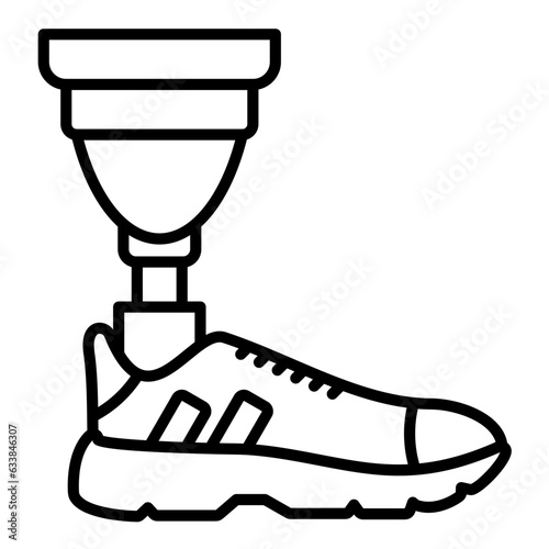 Prosthetic Leg Line Icon