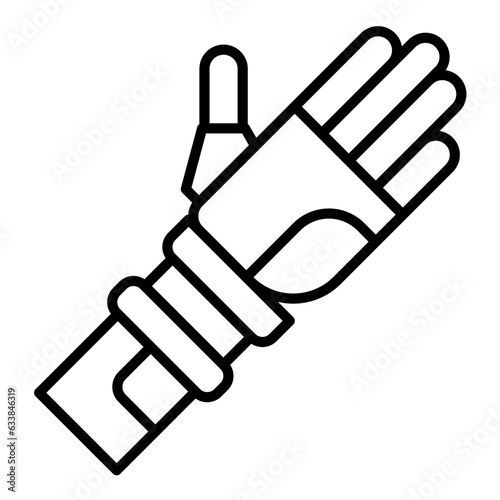 Prosthetic Arm Line Icon