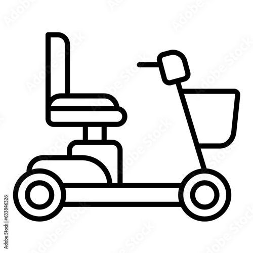 Mobility Scooter Line Icon