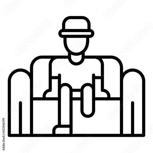 Children With Disabilities Line Icon