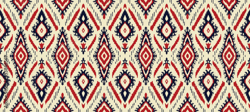 Seamless batik pattern,Seamless tribal batik pattern,and Seamless colorful pattern resemble ethnic boho, Aztec,and ikat styles.designed for use in wallpaper,fabric,curtain,carpet,Batik Embroidery