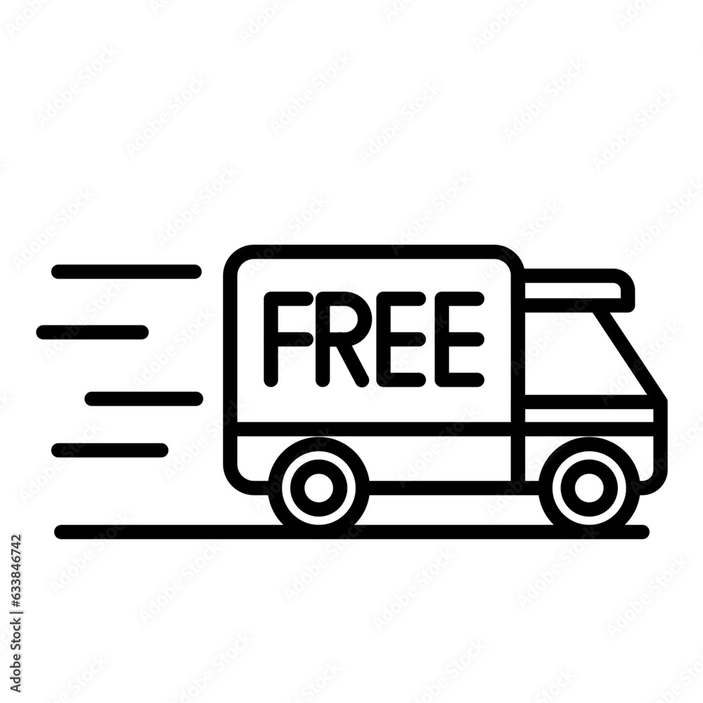 Free Delivery Line Icon Free Delivery Line Icon