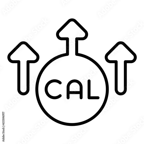 Calorie Intake Line Icon