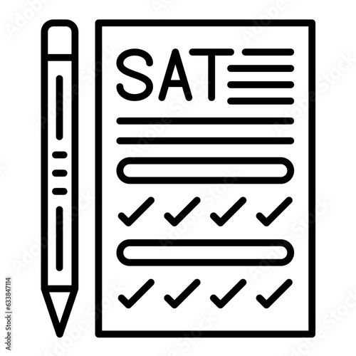 Sat Line Icon