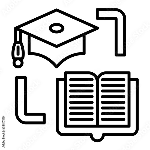 Course Transfer Line Icon