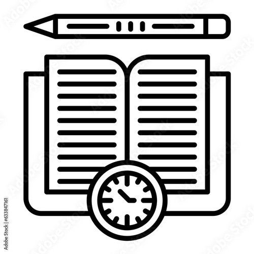 Study Period Line Icon