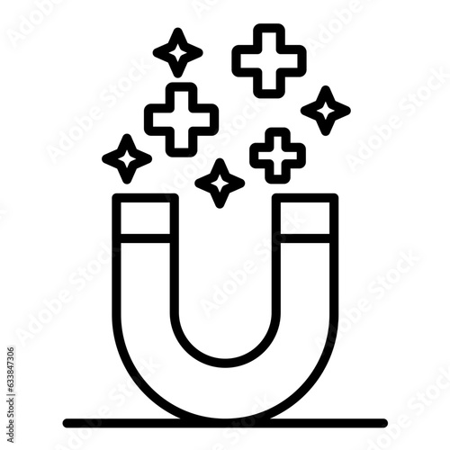 Magnetic Field Therapy Line Icon