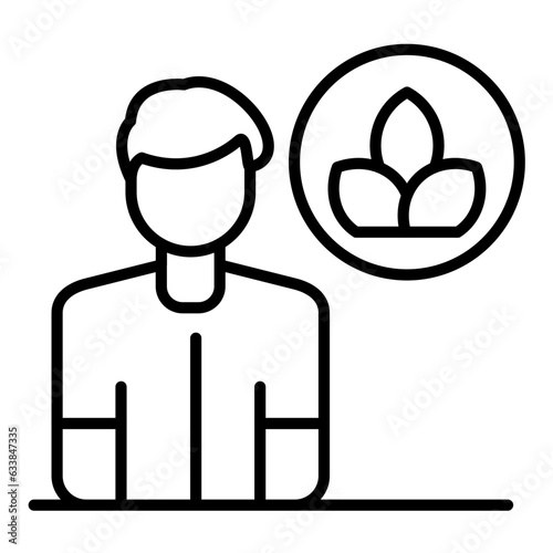 Energy Flow Qi Chee Line Icon