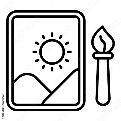 Art Therapy Line Icon