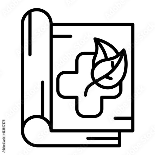Alternative Medicine Magazine Line Icon