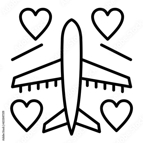 Honeymoon Line Icon