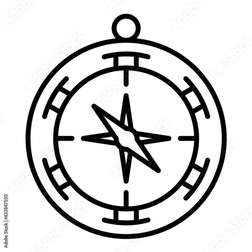 Compass Line Icon