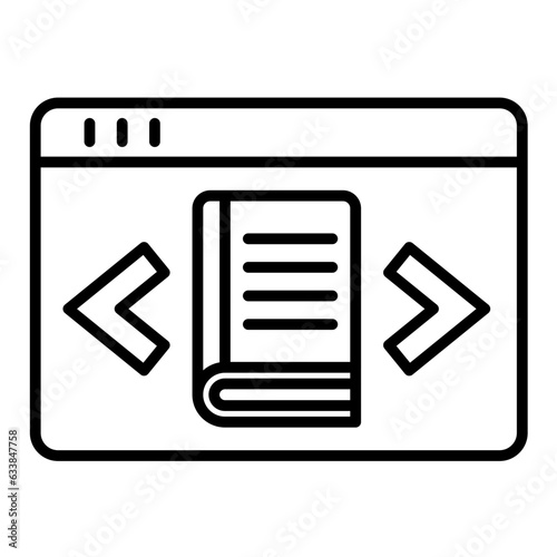 Ebook Bookstore Line Icon