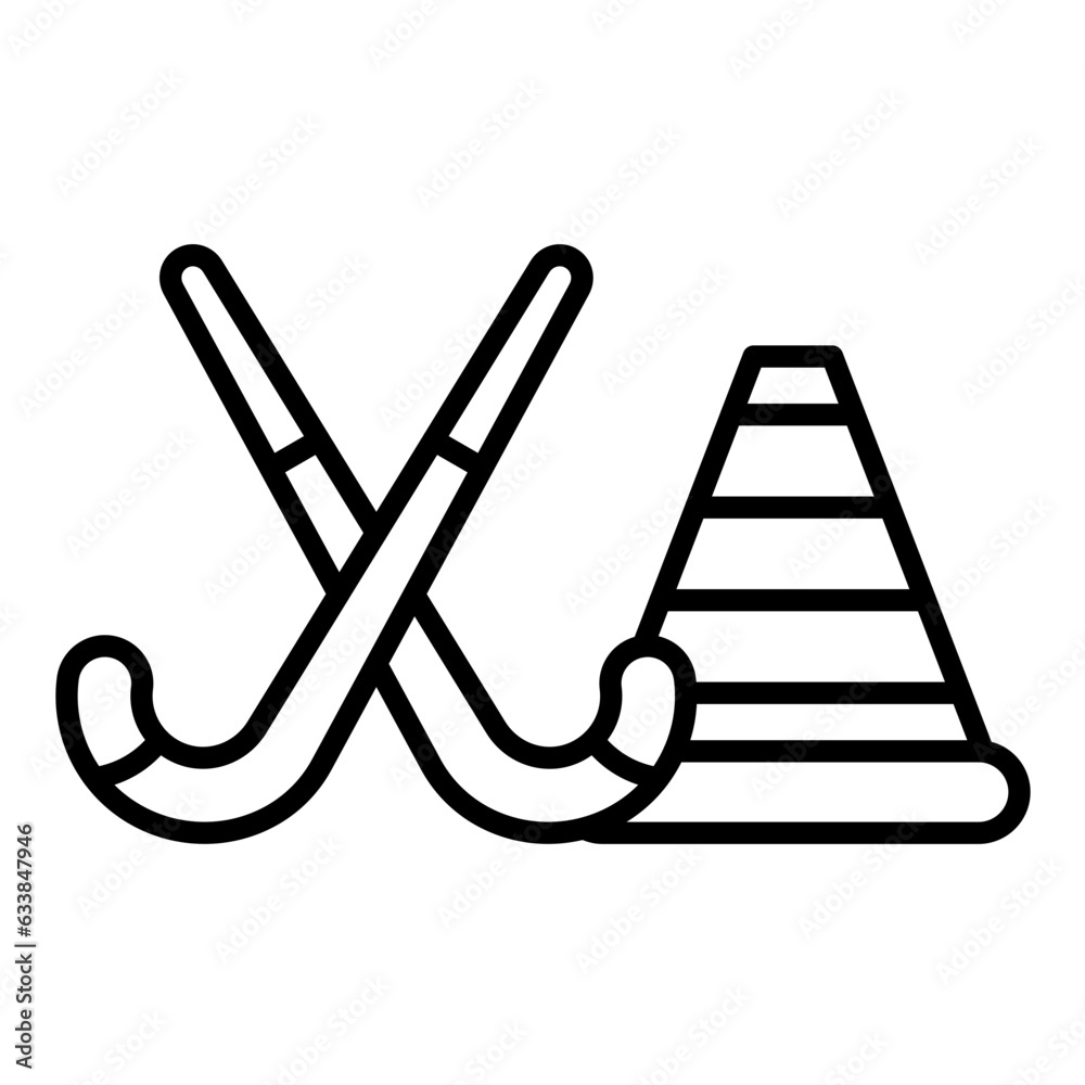 Hockey Practice Line Icon Hockey Practice Line Icon